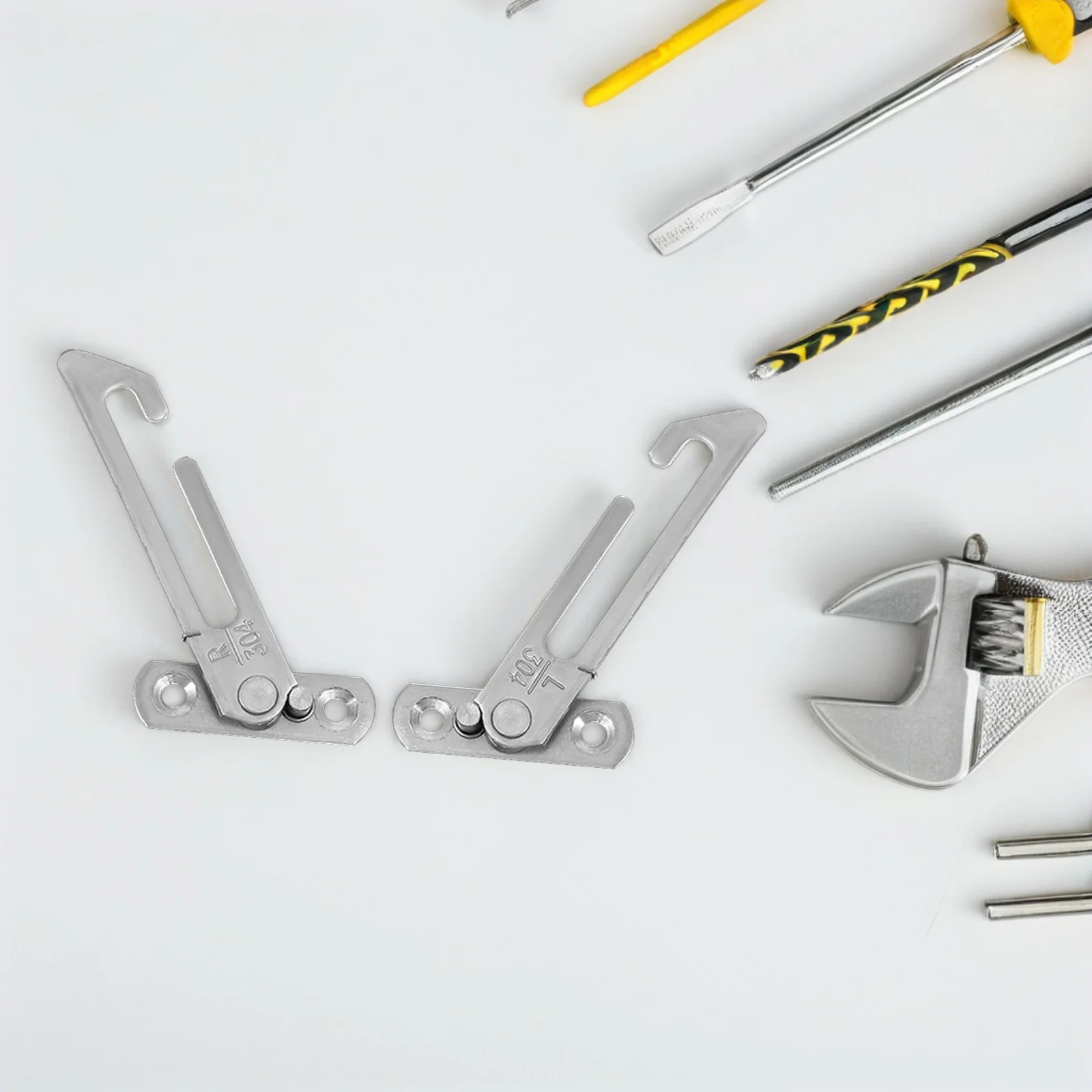 4Pcs Window Lock Safety Buckle Concealed Restrictor Child Protection Stopper Easy Install for Sliding Vertical Windows