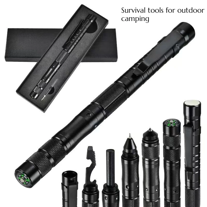 NEW Multi-functional Outdoor Flint Camping Equipment Survival Window-breaking Escape  Wilderness Emergency Magnesium Rod Tool