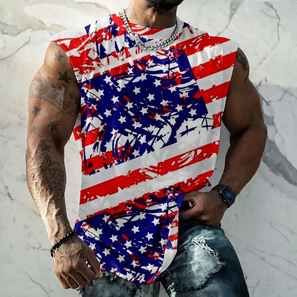 Man Sleeveless Stringer Gym Leopard Print Tank Top Men Fitness Bodybuilding Shirt Vest Singlet Clothing