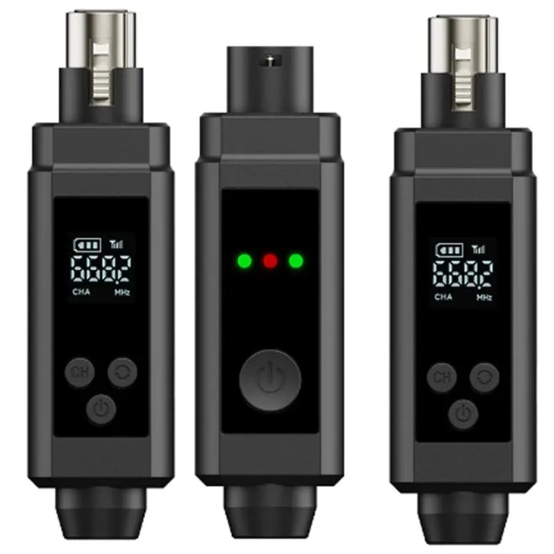 

【КАРНИВАЛ】Беспроводной конвертер для микрофона XLR, передатчик 48В UHF, совместимость с динамическими и конденсаторными микрофонами B