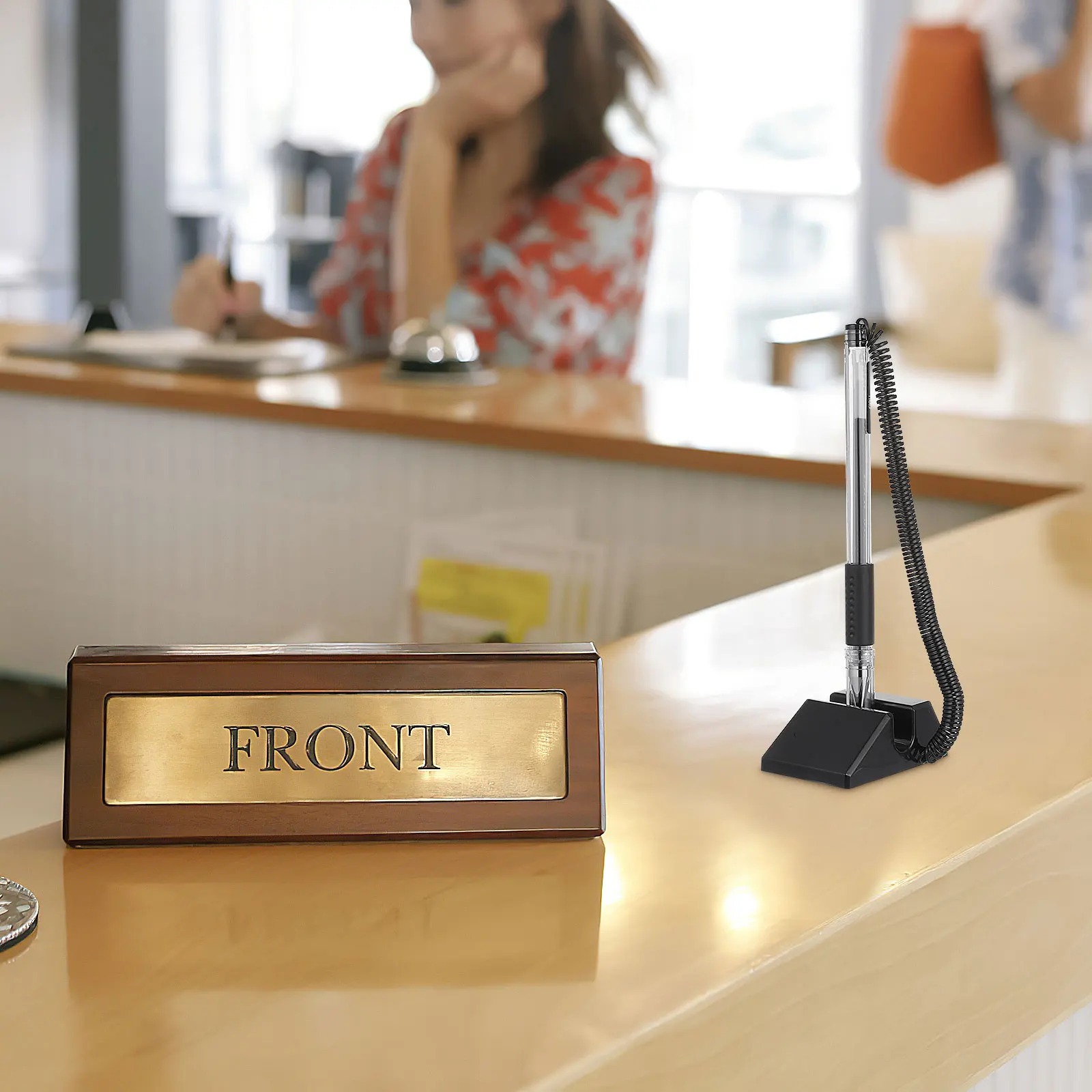 

3pcs Desktop Gel Pens Adhesive Base Smooth Writing Office Bank Counter Security Pens Tabletop Writing Tools Office Supplies