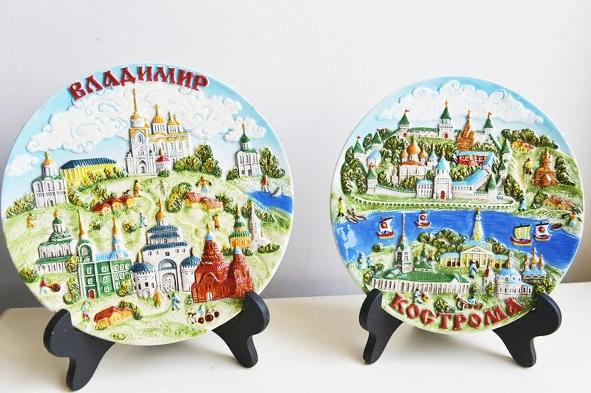 15CM Italian Sicilian Village Aegean Greek creative disk Background Decoration Display Hand-painted ceramic disctourist souvenir