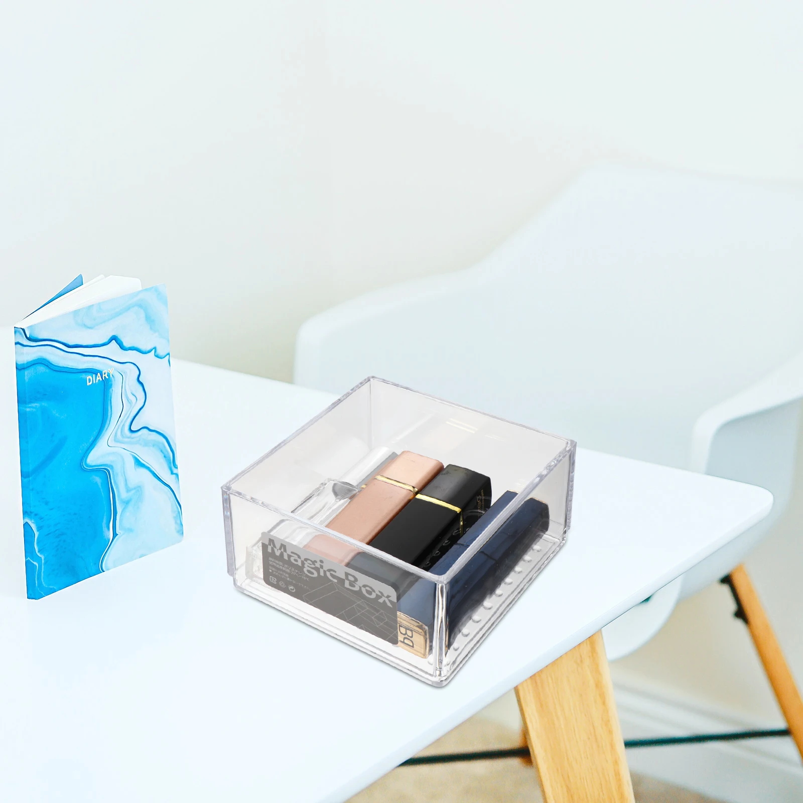 

Clear Storage Box Drawer Organizer For Makeup Cosmetics Transparent Desk Tray Compartment Container Plastic Divider Case