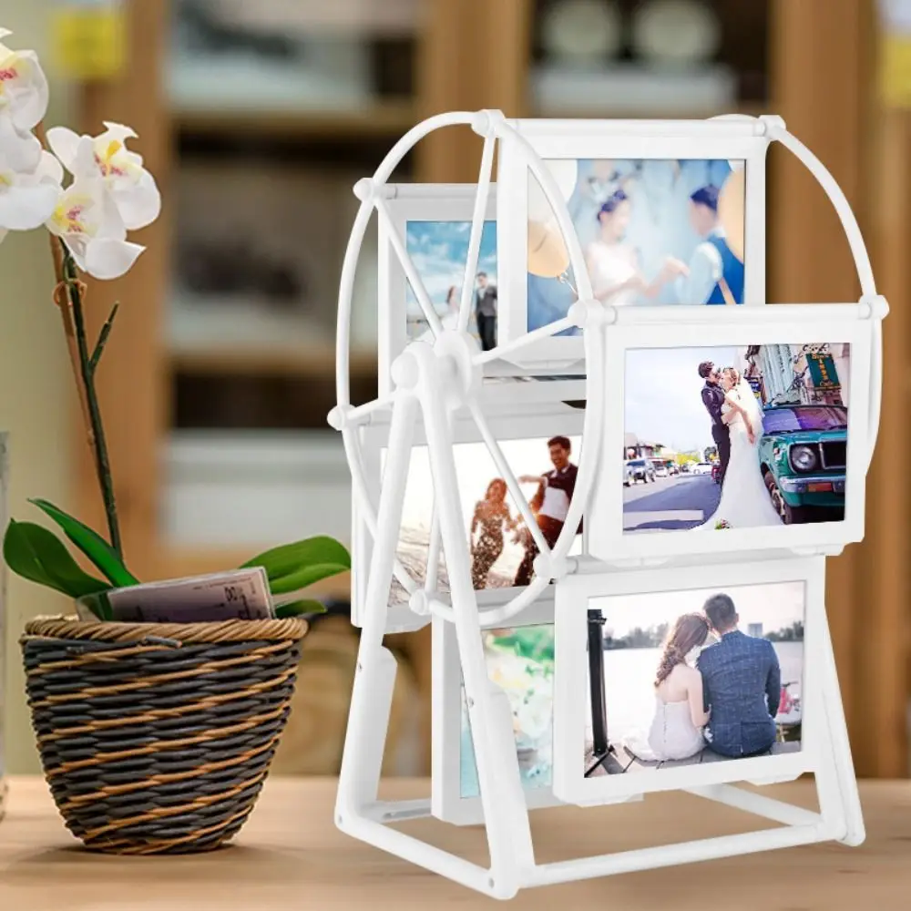 Lightweight Rotating Windmill Photo Frame Stable Unique Design Ferris Wheel Photo Holder Simple DIY Picture Frame Home Decor