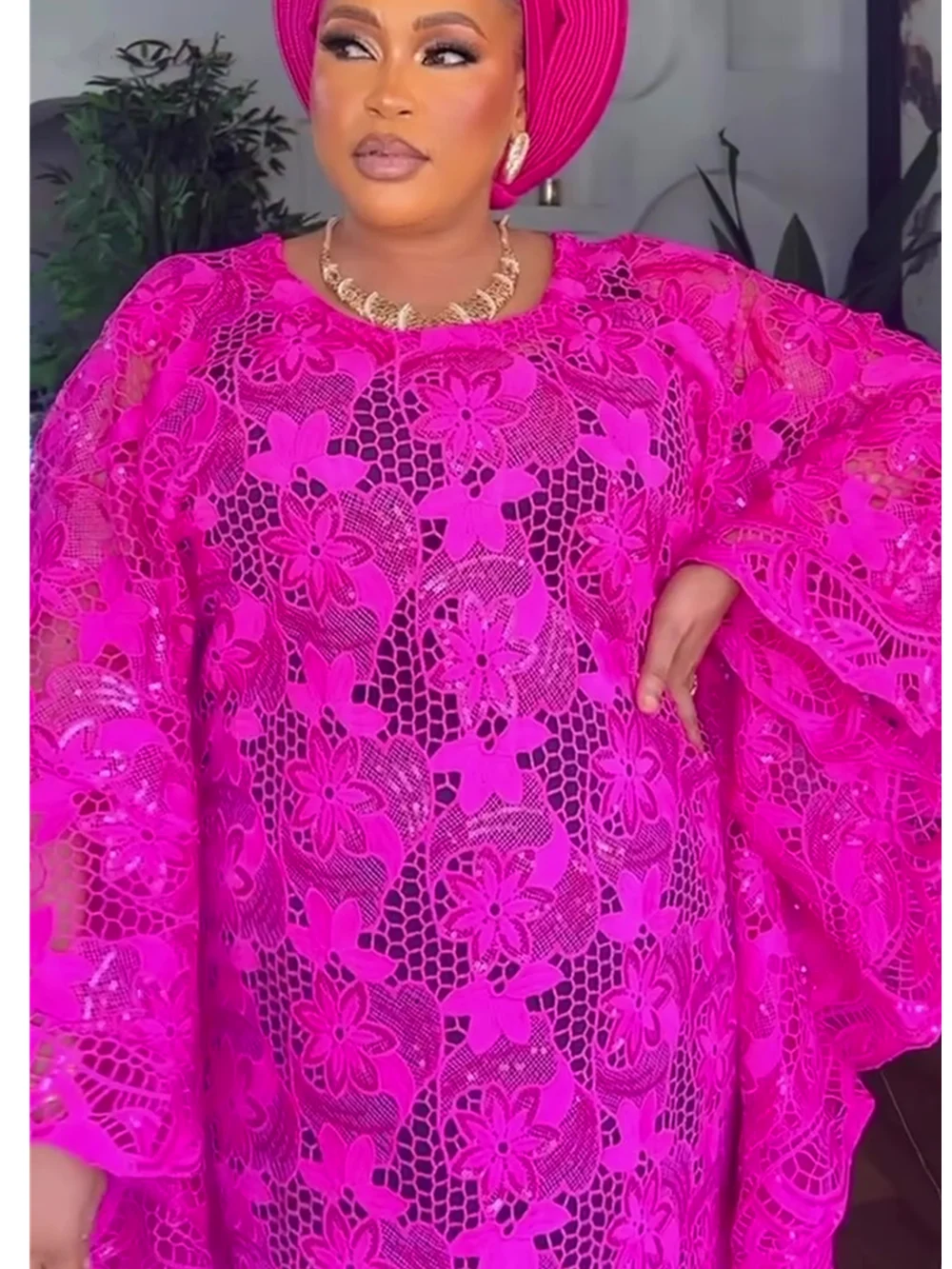 Elegant African Dresses for Women Muslim Fashion Boubou Abayas Robe Dashiki Ankara Lace Outfits Evening Gown Kaftan Maxi Dress image 2