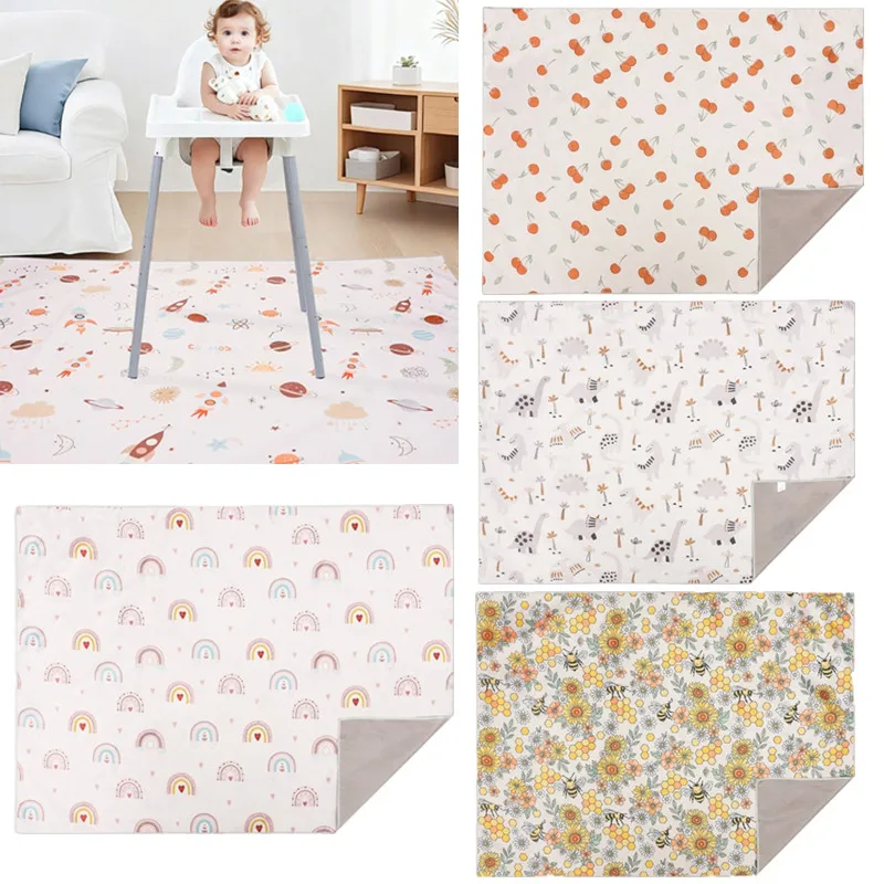 الكرتون الطفل كرسي مرتفع سبلاش حصيرة المحمولة مقاوم للماء نونسليب الطابق حامي حصيرة للطفل الأكل اللعب نشاط التطوير #1