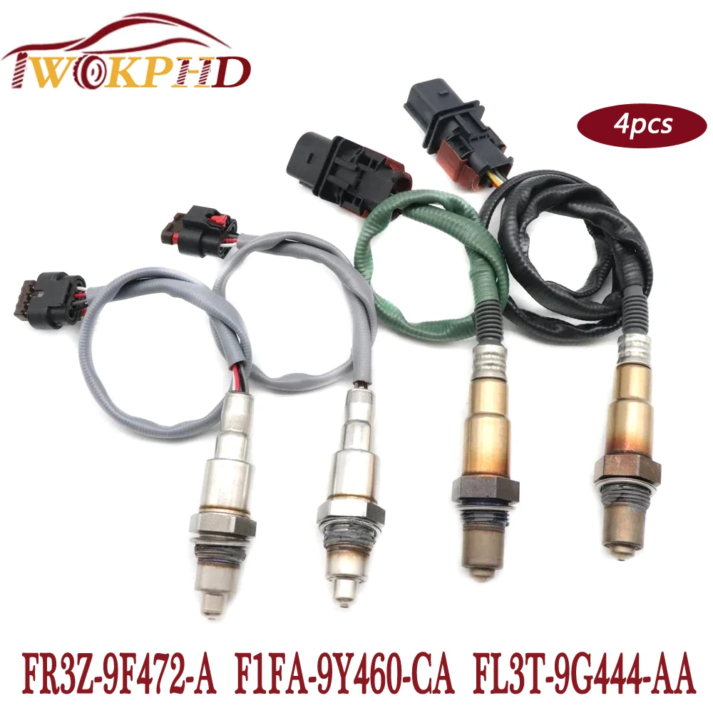 

4pcs Car Front Rear Air Fuel Ratio Lambda O2 Oxygen Sensor FR3Z-9F472-A F1FA-9Y460-CA FL3T-9G444-AA For Ford