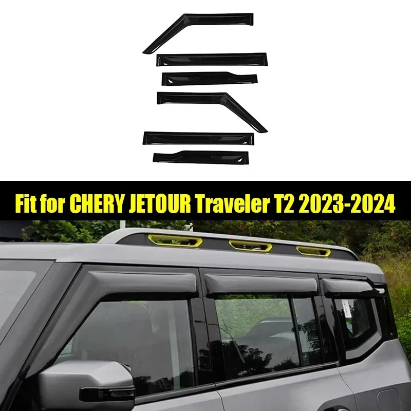 

New! Window Weather Shield Suitable for CHERY Jetour Traveller T2 2023 with Luminous Markers Widening Rain Shield Exterior Trim