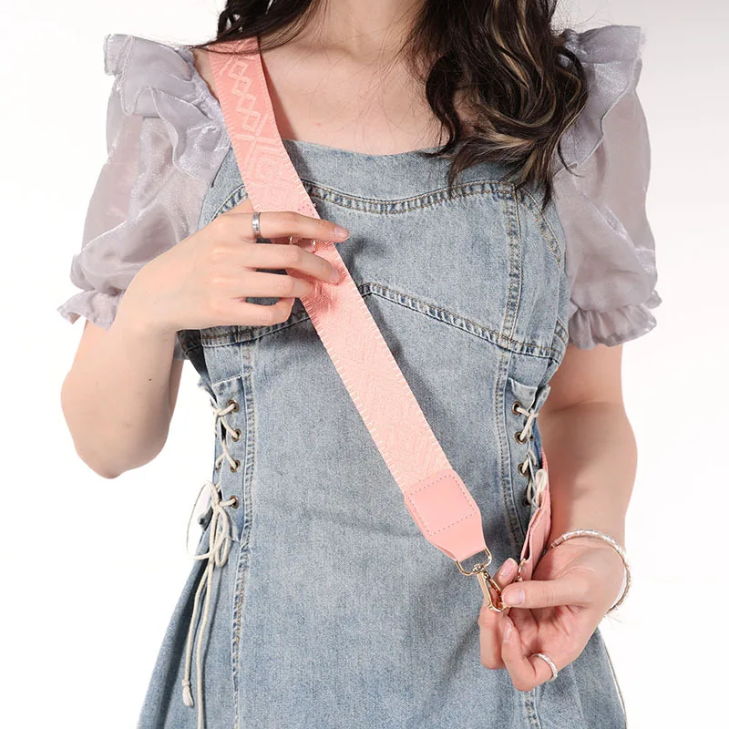 New Messenger Bag Strap Shoulder Strap Adjustable Women's Bag Accessories Polyester Pattern Replacement Bag Belt Transformation