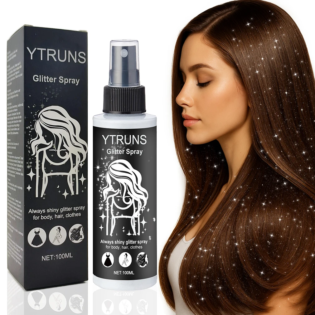 100ml High Gloss Glitter Spray Shiny Sparkling Effect for Body Hair Clothes - Multi-use Sparkle Spray