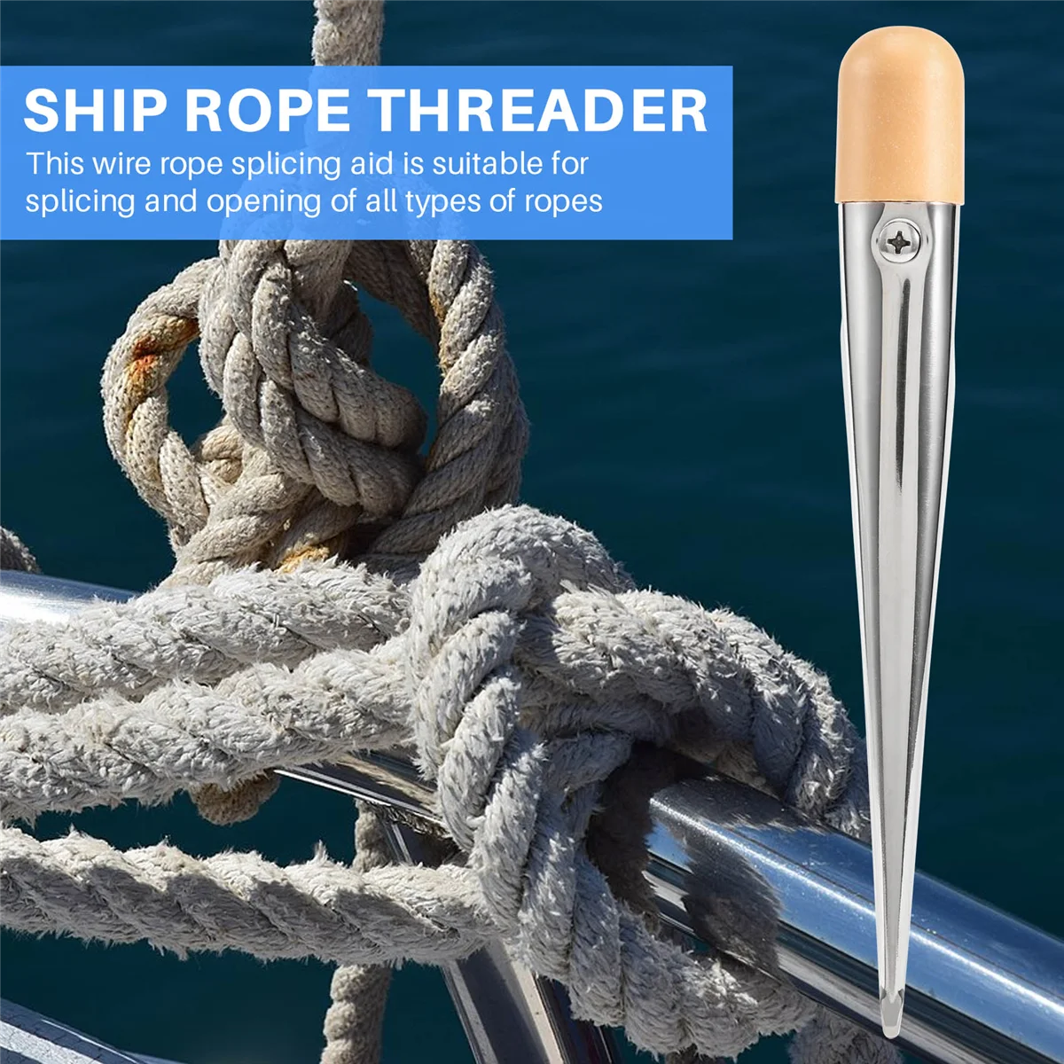 New Splicing FID,FID for Splicing Rope Kit Stainless Steel FID for FID Splicing Tool with Plastic Handles Rope Fids,17cm