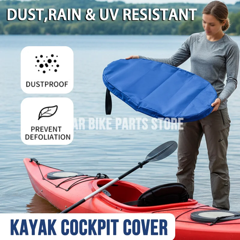 600PVC Kayak Accessory Cockpit Cover Fit Blocking Kayak Canoe Cockpit Cover Protector Kayak Accessory Black Silver Red Blue