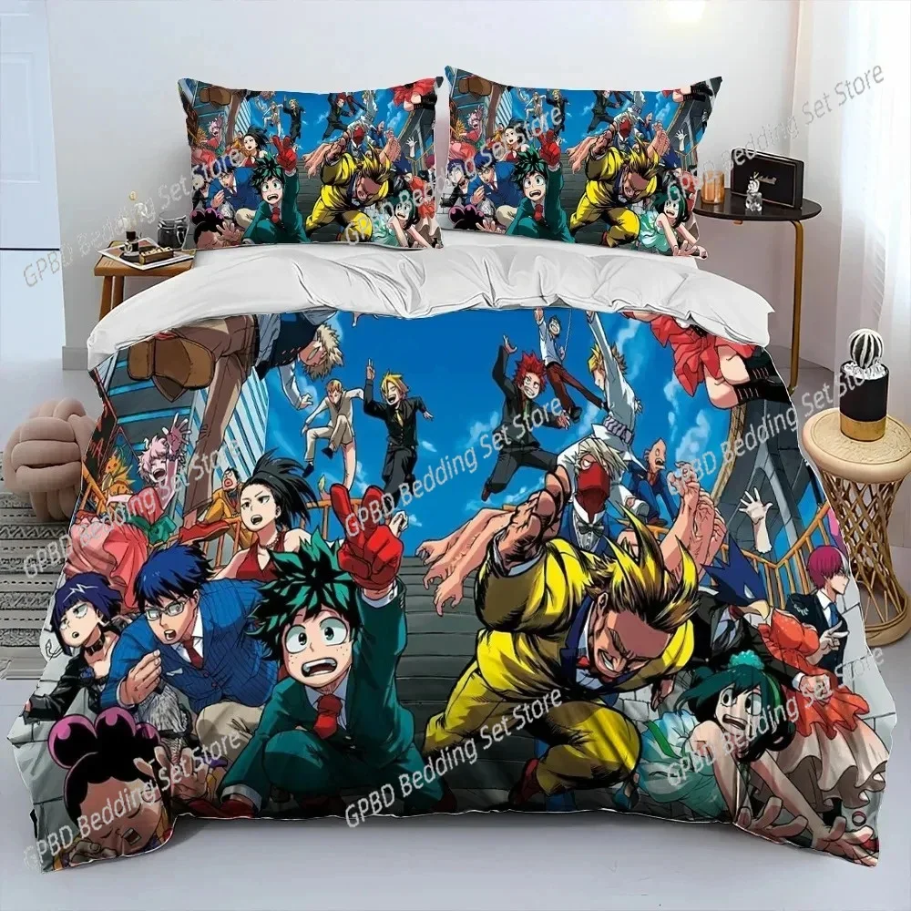 

Anime My Hero Academia Izuku Deku Bedding Set 3D Printed Suitable for Bedroom Duvet Cover Set With Pillowcases Kids Home Textile