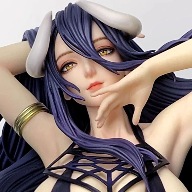 58cm anime periféricos overlord albedo figura de ação super tamanho súcubo estátua estatueta coleção ornamento presentes desktop gk