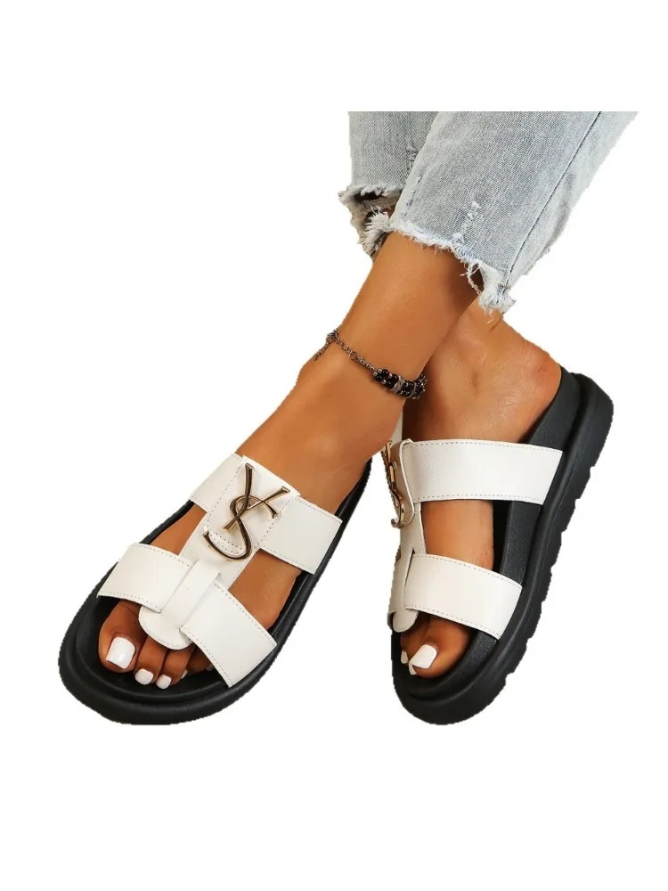 Damen-Slipper 2026: Modische offene Zehenpartie, luxuriöse Designer-Freizeitsandalen für den Alltag, bequeme offene Zehen-Flip-Flops für draußen