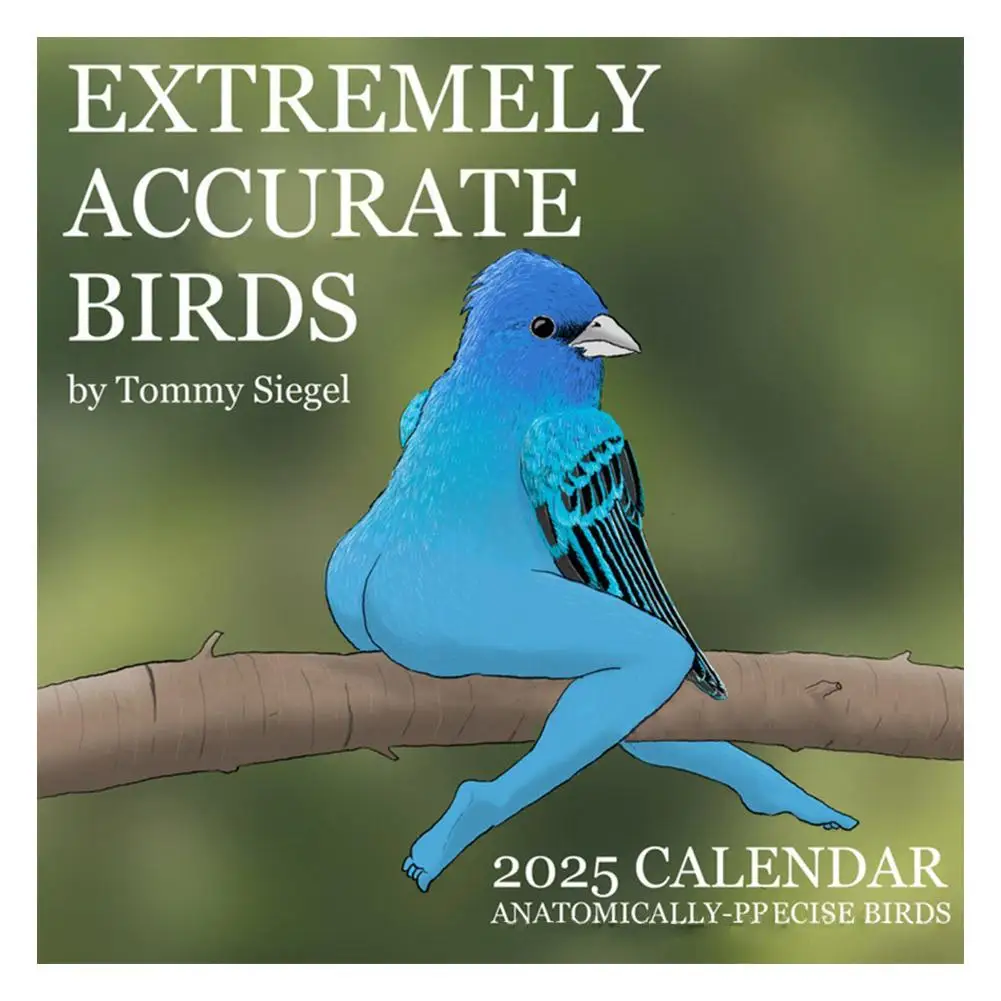 Extremely Accurate Birds Calendar Poster Easy Install 2025 Funny Birds 2025 Wall Calendar Home Decoration