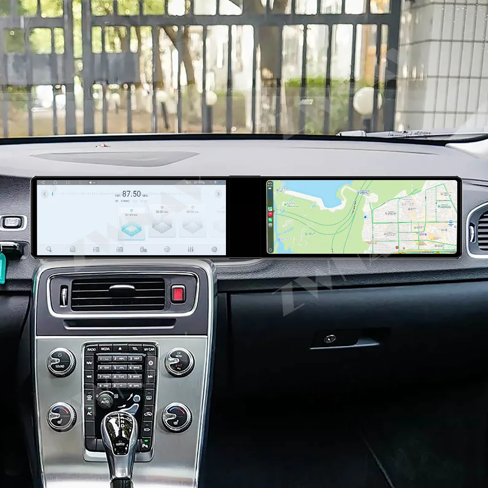 Android 13 12.3" HD Touch Dual-Screen para Volvo S60 2011-2019 Reprodutor Multimídia GPS para Carro Acessórios Internos para Carro GPS Navi Rádio
