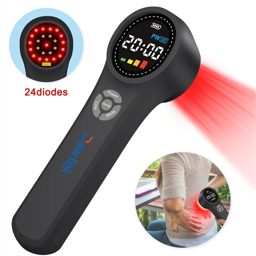 

Dawfek 1760mW Laser Light Therapy Pain Relief Device 660nm*16+810nm*4+980nm*4 Cold Laser Treatment for Neuropathy Inflammation