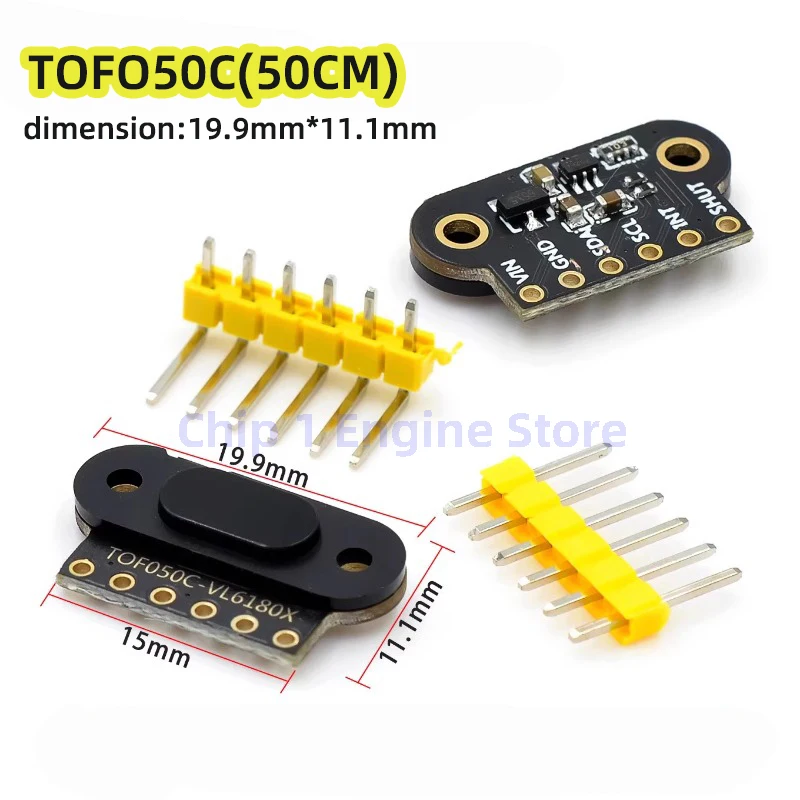 Time of Flight (ToF) Laser Ranging Sensor Module TOF050C 200C 400C 50CM/2M/4M IIC output For Arduino STM32 VL6180 VL53L0X VL53L1