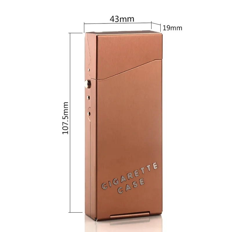 20*5mm Cigarette Women Metal Long Thin Cigarette Case Box