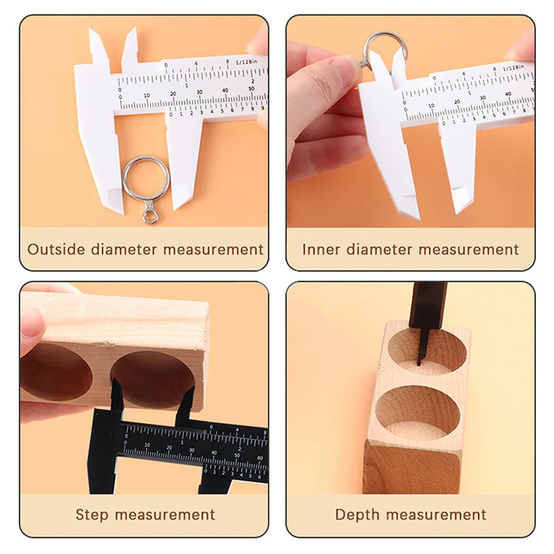 Measuring Tool 120mm 100mm No Digital Caliper Plastic Dial Vernier Caliper Gauge Micrometer No Digital Ruler