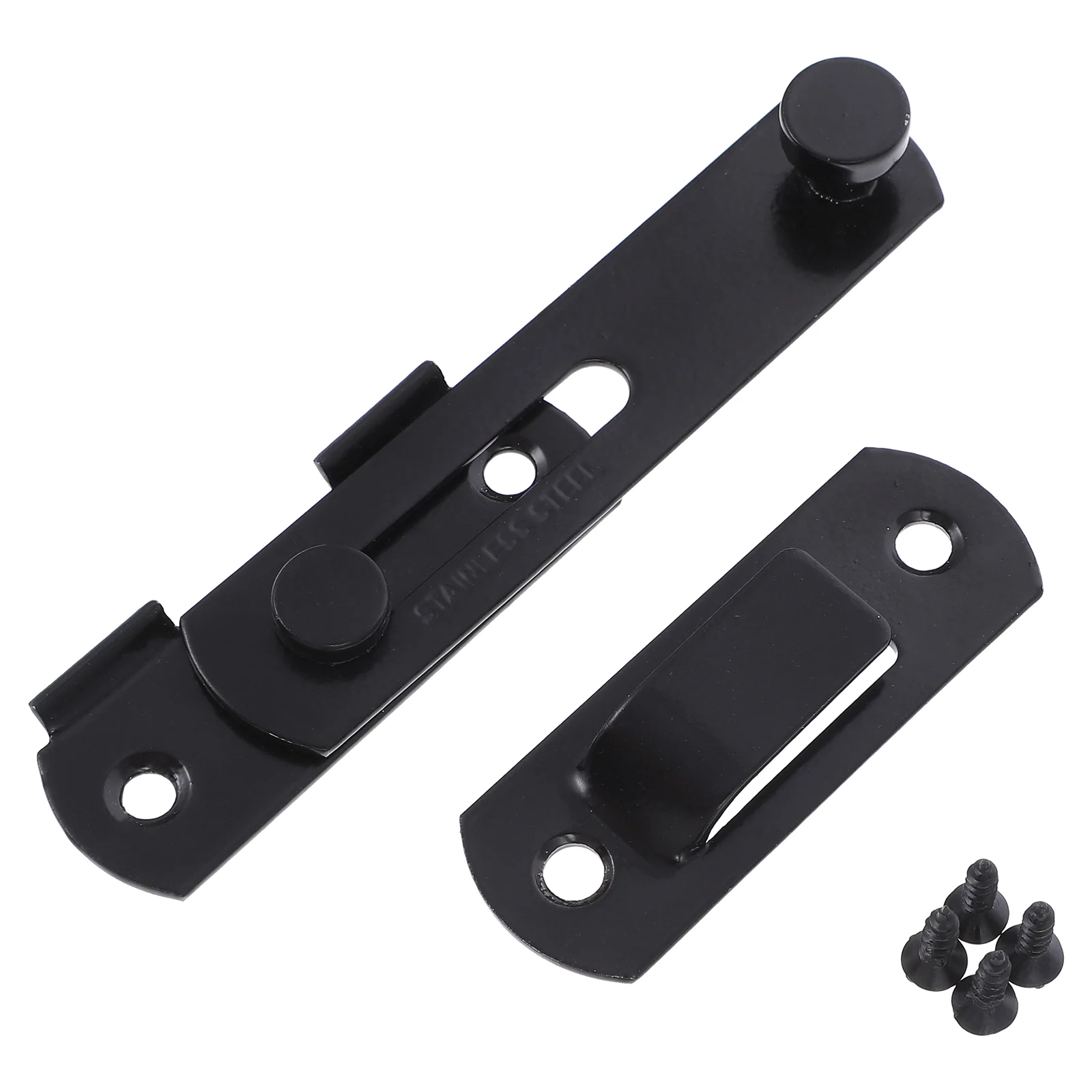 2 Pcs Door Latch Lock Reinforcement Plate Device Deadbolt Security Buckle House Stainless Steel
