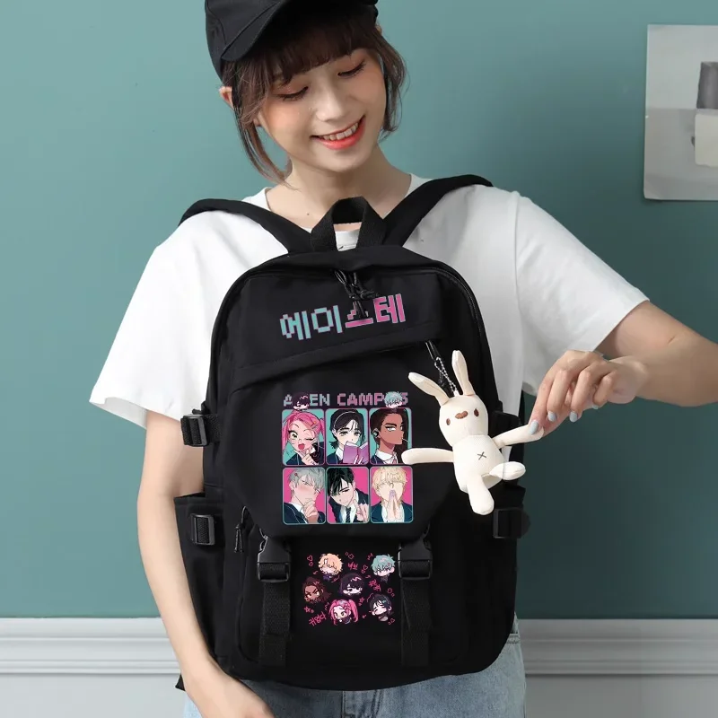 Game Anime Alien Stage Cosplay Ivti Till Luka Polyester Fiber Cartoon Student Campus Zipper Pendant Backpack Bag