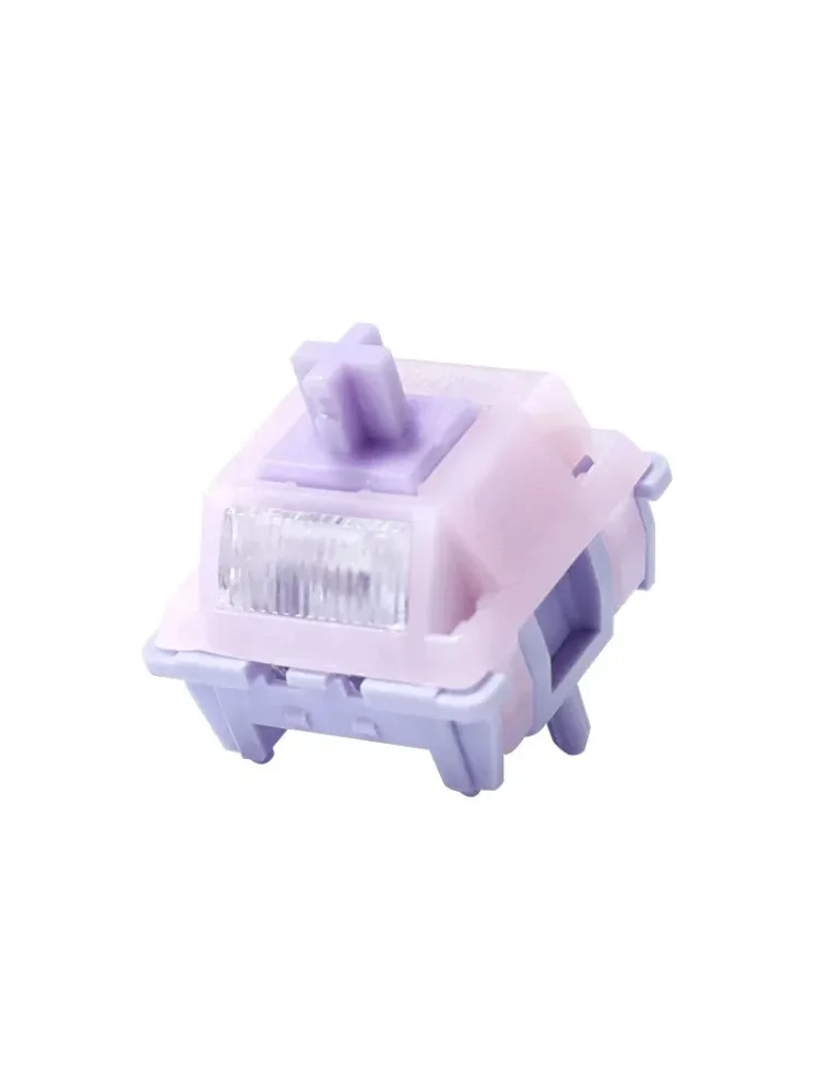 Przełączniki mechaniczne MMD Princess V5 Ultra Switch 5Pin Tactile Linear MX do klawiatur mechanicznych, 38gf/45gf/53gf/48gf/60gf, wyraźne, HIFI, Milk Shell — zdjęcie produktu 7