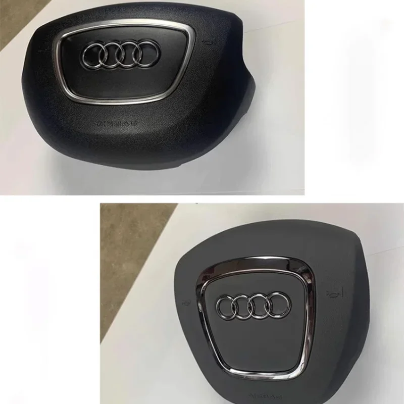 Automobile Steering Wheel Logo Bright Frame Strip Electroplated Car Logo Sticker For Audi A3 A4 B8 8P B9 8V A5 A6 C7 A7 Q3 Q5 Q7