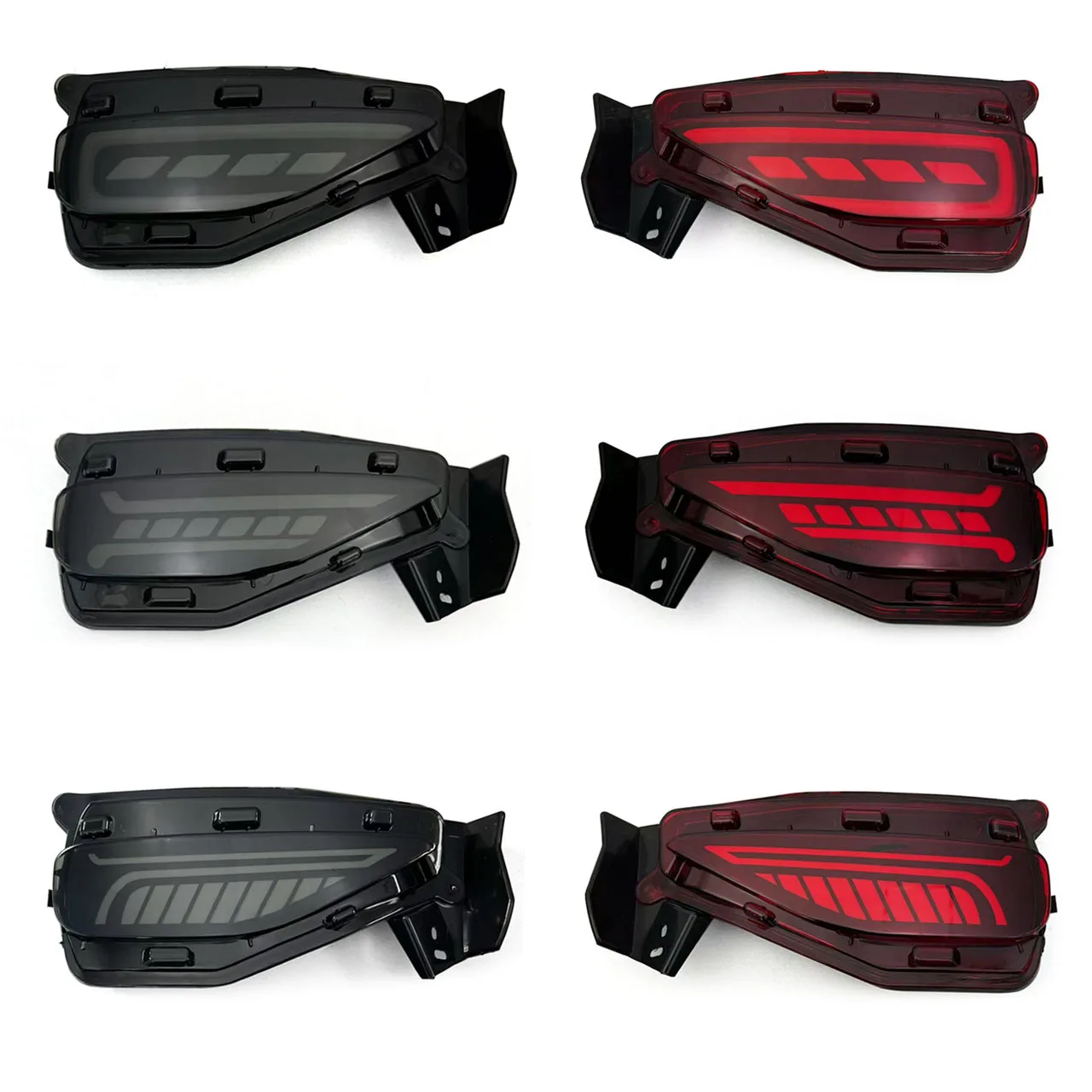 Car Led Rear Bumper Light Reflector For Toyota Fortuner 2015 2016 2017 Dymanic Turn Signal Brake Light Modification Accessories