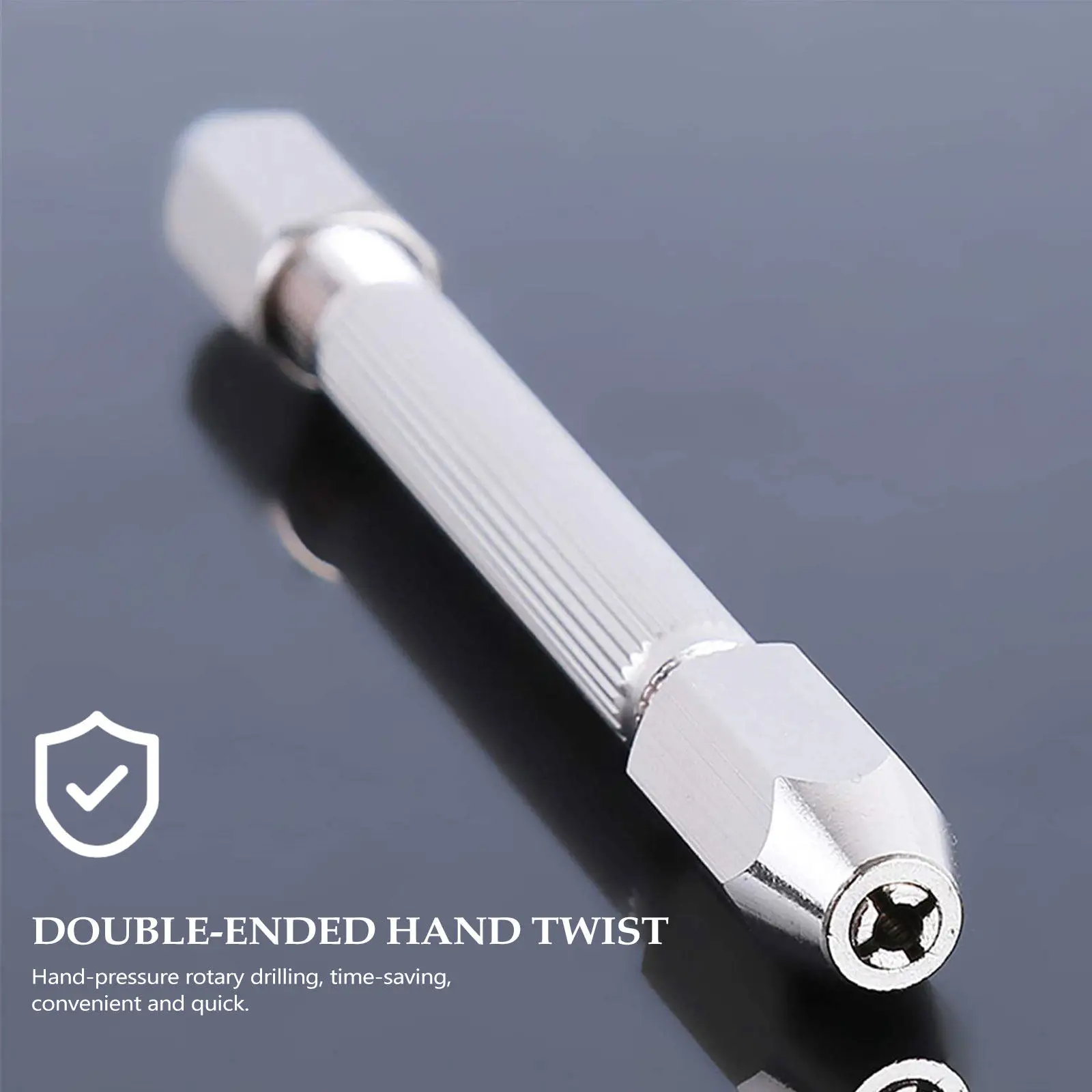 Jewelry Repair Hand Drill Double Ended Precision Mini Chuck Hand Pressure Rotary Drill for Wire Gauge Bits Reamers Screwdriver