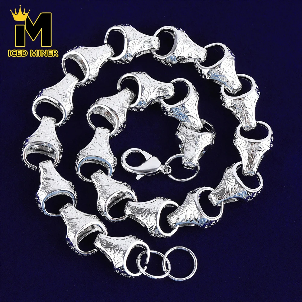 

Icedminer Briefs Shape Chain Iced Out Cuban Link Chain Necklaces For Men Women Choker Hip Hop Jewelry Free Shipping