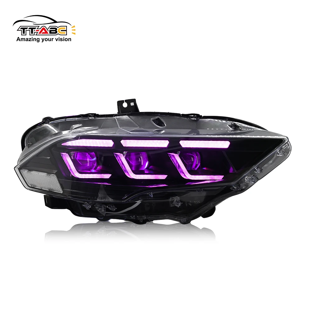 

New for Ford Mustang 2018 - 2022 Front Headlight Assembly 6000k Rotating Lens Headlamp Direct Fit Replacement