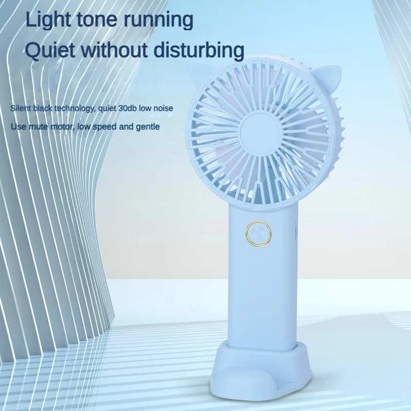 Mini Fan Usb Oplaadbare Draagbare Handventilator 6V Zomer Student 3 Podium Desk Fan Met Basis Ventiador Venty Kinderwagen Pocket Fans