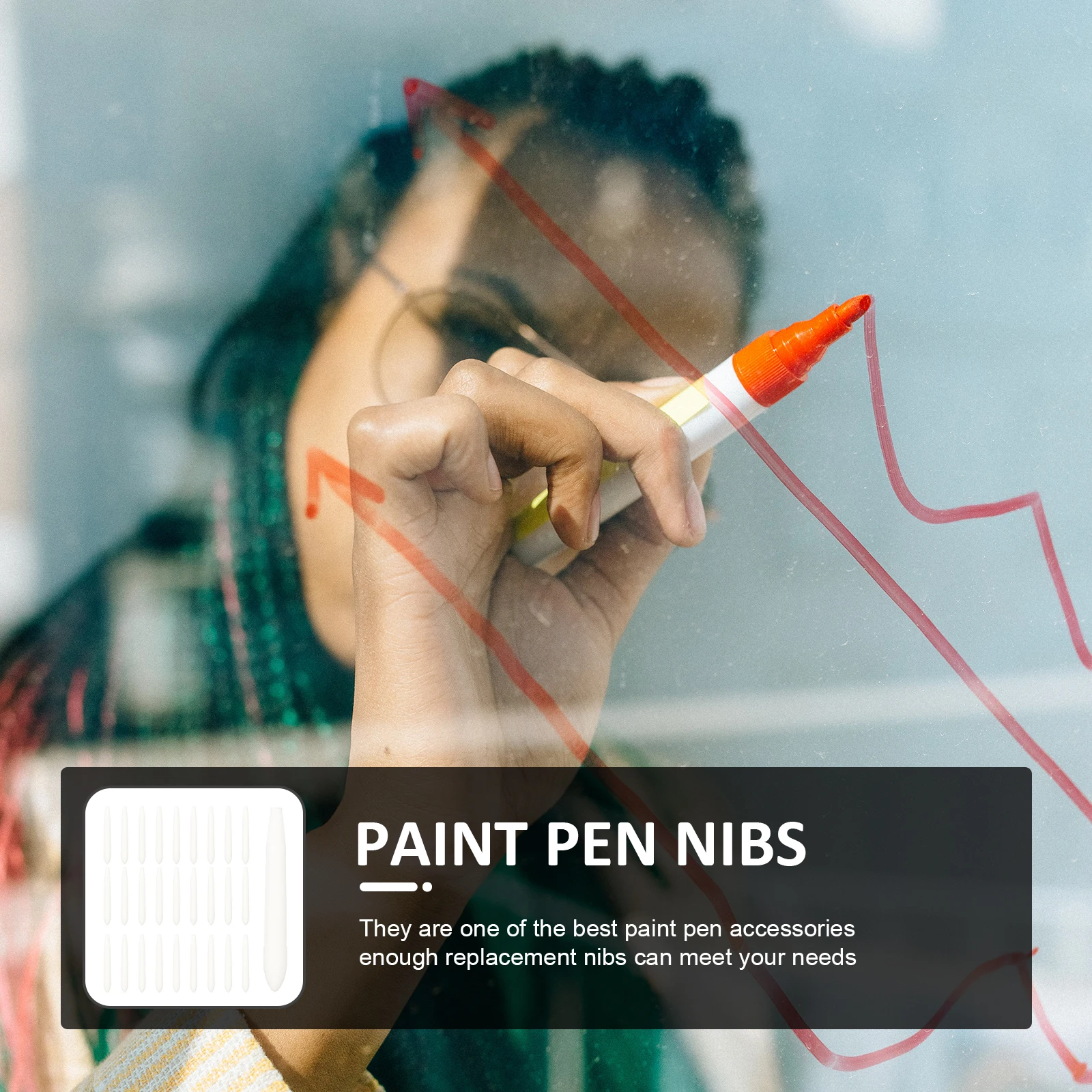 

25pcs Paint Nibs Marker Pen Points Replaceable Oil Pen Points For Paint Pens Tips Art Supplies Students Premium Fiber Smooth