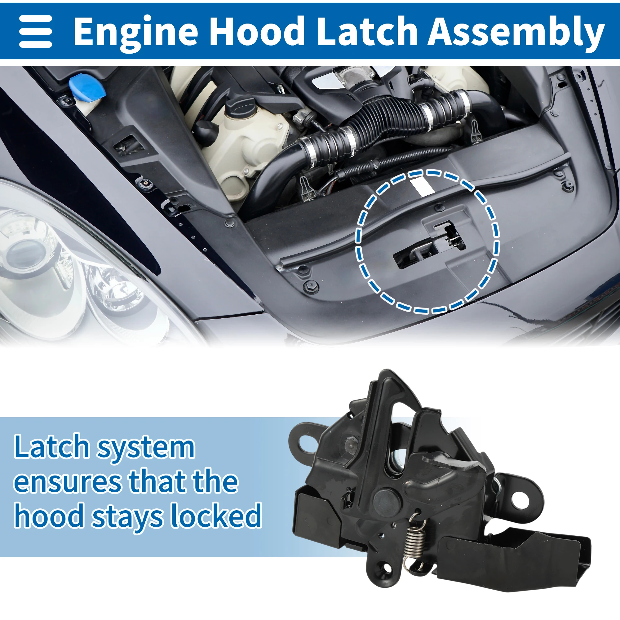 

Защелка капота UXCELL в сборе для Toyota Camry 2012-2014 No 5351006200 1 шт.