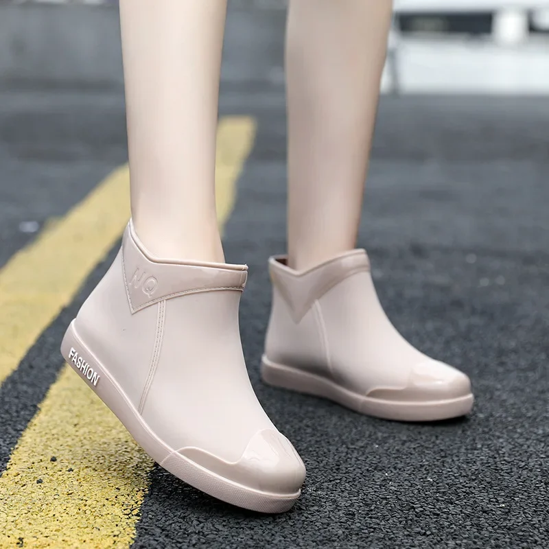 2024  Rubber Rainproof Ankle  Waterproof Shoes Women's Winter Women's Water  Rain  Ankle Boots Botas