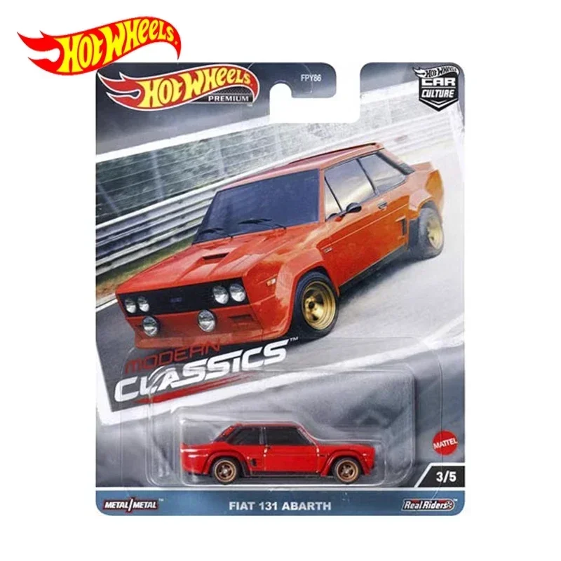 Original Hot Wheels Premium Car Culture FIAT 131 ABARTH Modern Classics Boys Toys for Kids 1/64 Diecast Model Voiture Collection