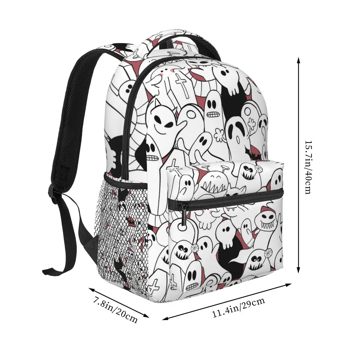 Mochilas de Halloween para niños y niñas, morral escolar de dibujos animados, fantasma, miedo, calabaza, bolso de hombro