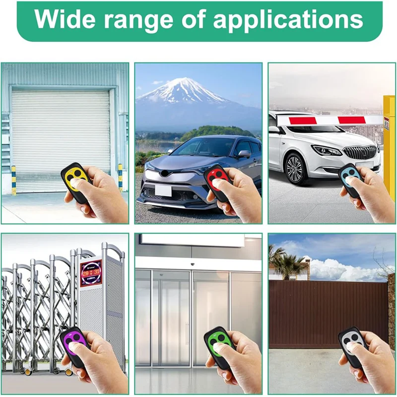 

【HASD】6Pack Universal Garage Door Remote Control 433.92 Mhz Universal Garage Door Opener For Garage Door And Barrier Gate