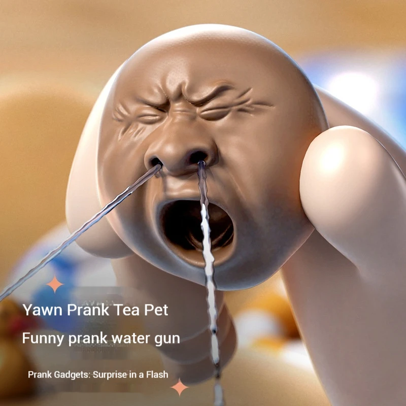 Pistolet à eau d'extérieur, jouet anti-Stress, jouets à presser, moche, Adorable, chat, compagnon de thé pour animaux de compagnie, jouet en plastique Durable pour enfants