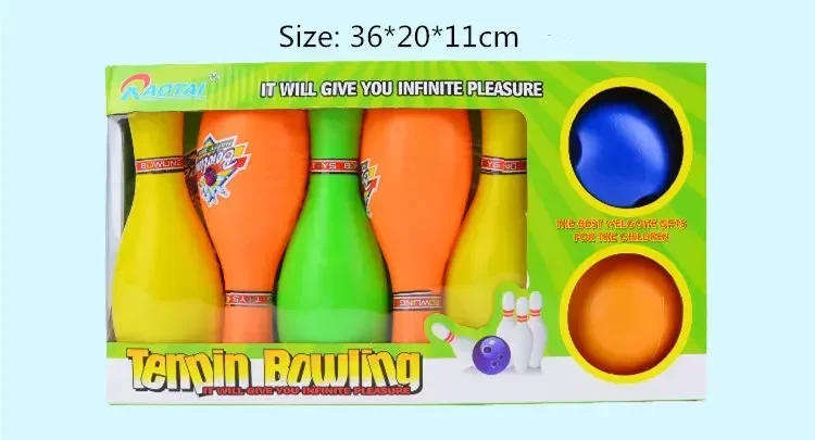 [Funny] 12 pz/set gioco sportivo baby Bowling Practice toy presa/capacità di movimento sviluppo giocattoli 10 bottiglie + 2 palline miglior regalo