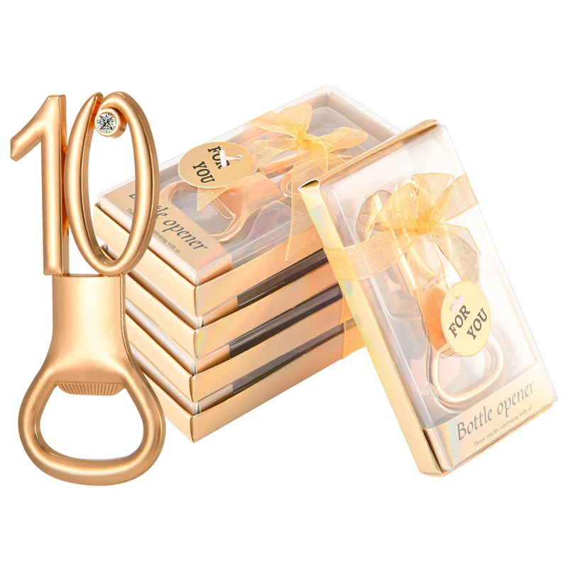 20 stücke Boxen Jahrestag Dekoration Geschenke Goldene 50 Jahr Flasche Opener für 50th Geburtstag Hochzeitstag Partei Liefert – Detail 3