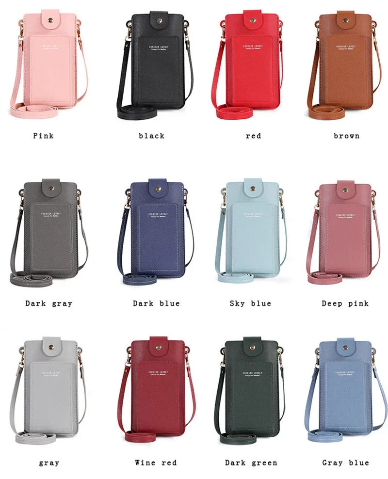 Borsa per telefono a tracolla piccola più venduta del 2025 per donna Mini portafoglio con touchscreen Borsa per studenti multifunzionale