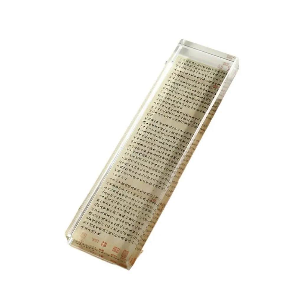 

Сверхмощное прозрачное хрустальное пресс-папье, прямоугольная гладкая поверхность, пресс-папье для китайской каллиграфии, плоская бумага