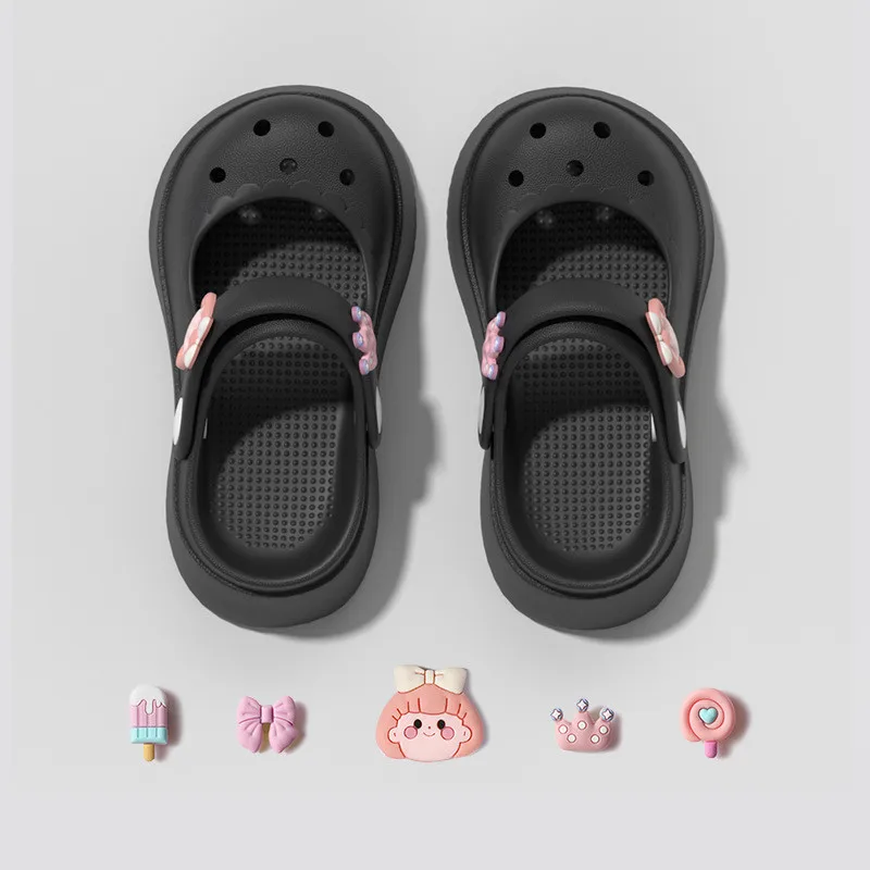 Summer Slippers For Women Garden Shoes Households Simple Parent-child Outdoor Girl Lolita Sandals Non-skid Children EVA Sandals