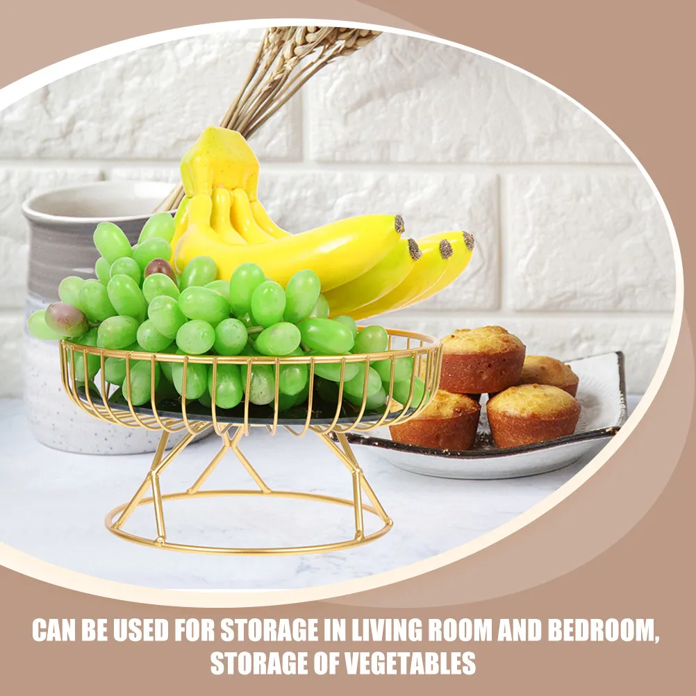 Multi-Functional Metal Wire Fruit Basket for Kitchen Counter Desktop Storage Decorative Nordic Style Large Capacity Snack