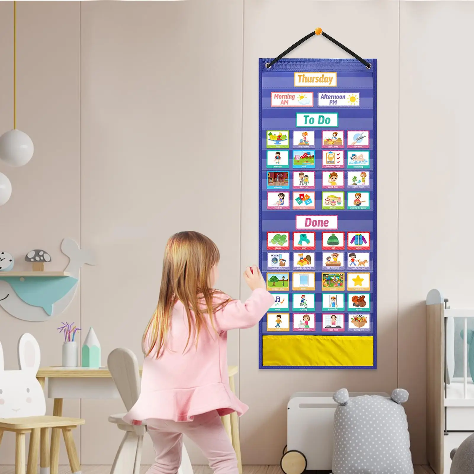Visual Schedule Planning Board With 144 Cards Educational Flexible Planner Learning Materials For School Classroom Homeschool