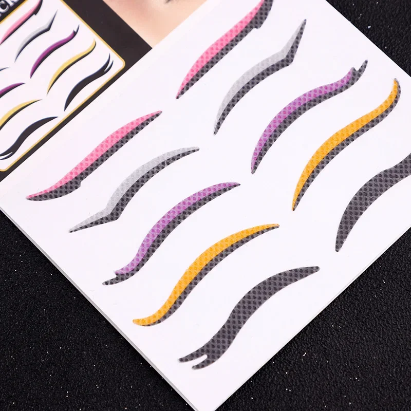 5Pair Glitter Double Eyelid Line Stickers Eyeliner Sticker Set Reusable Festival Eye Makeup Self-adhesive Sticker New Waterproof