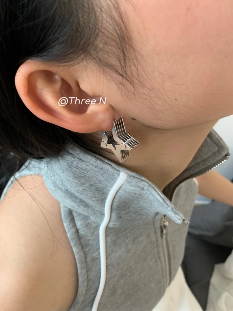 Vintage Multi Layered Stars Minimalist Personality Fashion Pendant Earrings Female Girls Trendy Earrings Exaggerated Jewelry